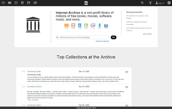 15. The Internet Archive