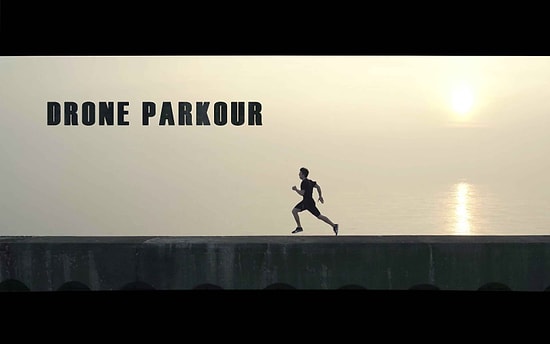 Паркур-видео, снятое с помощью дрона