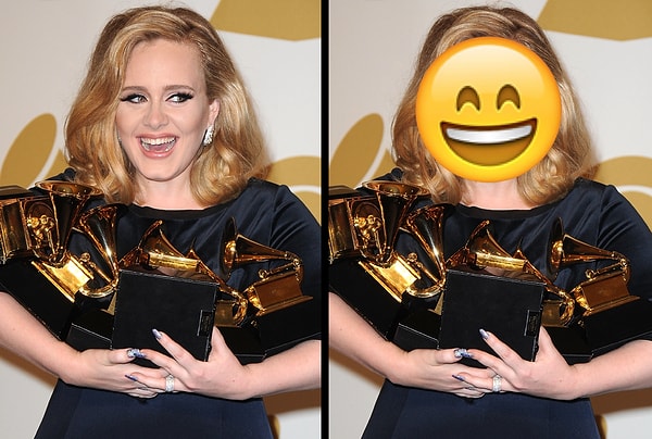 5. Угадайте, кто смеялся всю дорогу до банка? Адель: "Это все очень тяжелое, но я должна продолжать улыбаться..."