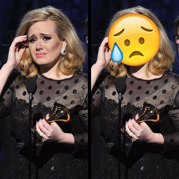 8. Даже у грустной Адель свой собственный смайлик