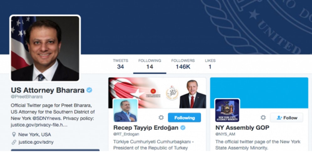 Tayyip Erdoğan, Reza Zarrab'ı Tutuklayan Savcı Bharara'yı Engelledi mi?