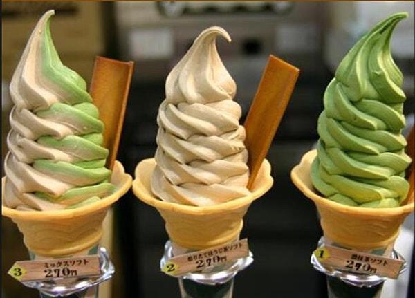 9. Tokyo'da, ahtapot, karides, at eti ve inek dili aromalı dondurmalar oldukça yaygın.