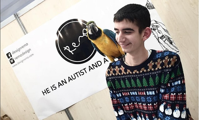 Remo 16 yaşında otiz bir tasarımcı. Hastalığının teşhisi o henüz 2 yaşındayken bin bir güçlük sonucu konulabilmiş.