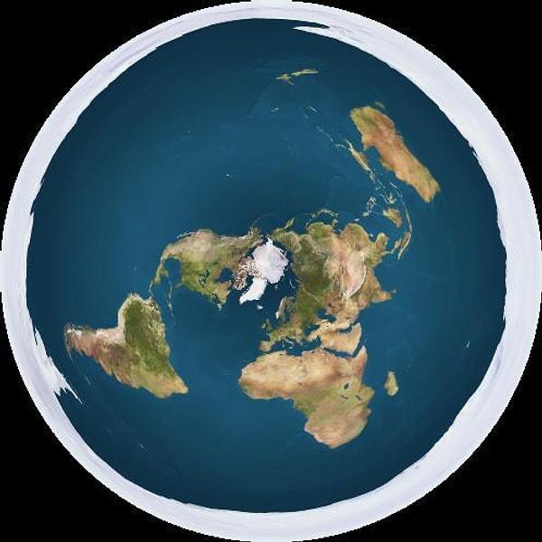 4. Güney kutbu diye birşey yoktur.Disk şeklindeki Dünya Antarktika ile çevrilidir.