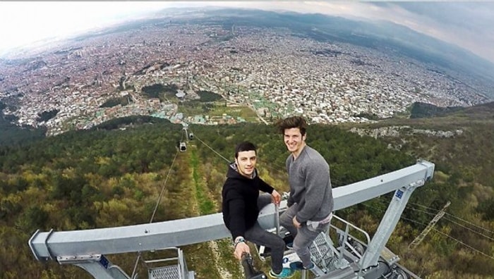 Bursa'daki Teleferiğe Tırmanan 3. Köprü Selfie'cileri