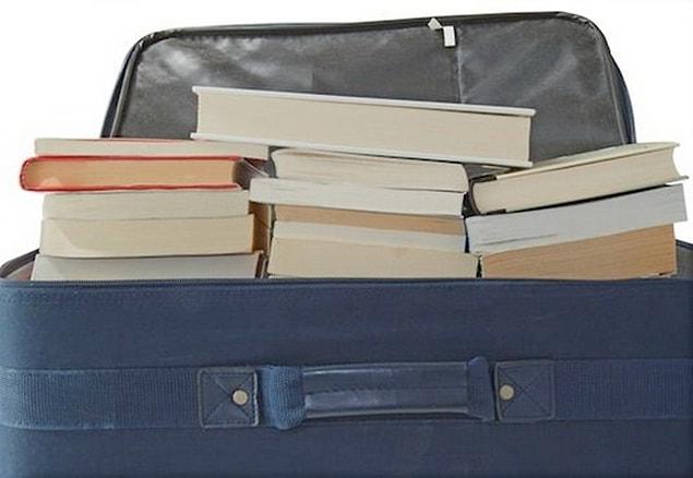 5. Roll-on luggages may come in handy for carrying heavy objects like books.