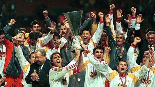 2. Galatasaray'ın UEFA Kupası sevinci.