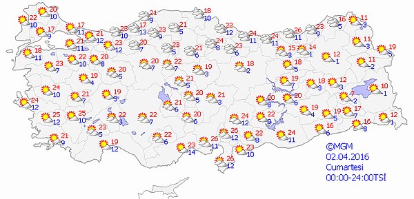 ÖNÜMÜZDEKİ 4 GÜN TÜRKİYE GENELİNDE HAVA