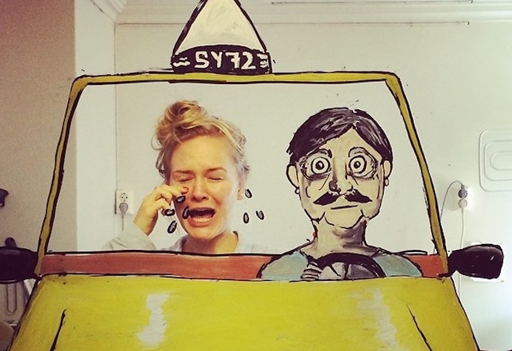 Веселые селфи от норвежской художницы