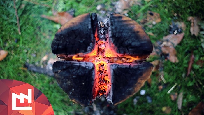 İsveç Ateşi Yöntemiyle Ağaç Kütüğünde Nasıl Mangal Yakılır?