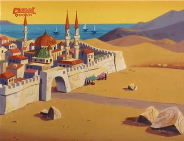 19. Yarışma biterken de İstanbul'u tekrar çölün ortasında, surların içerisindeki bir şehir olarak göstermeyi ihmal etmediler.