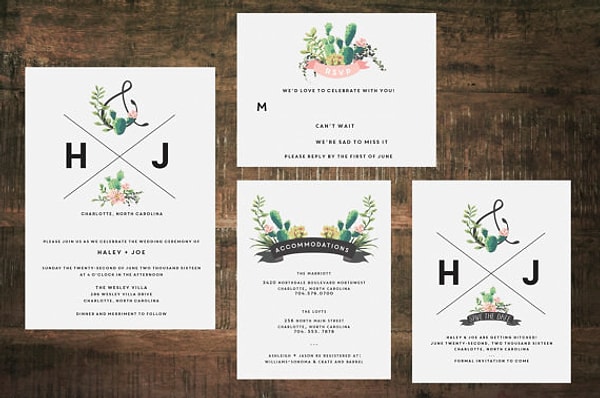 5. Они отлично смотрятся и на пригласительных открытках