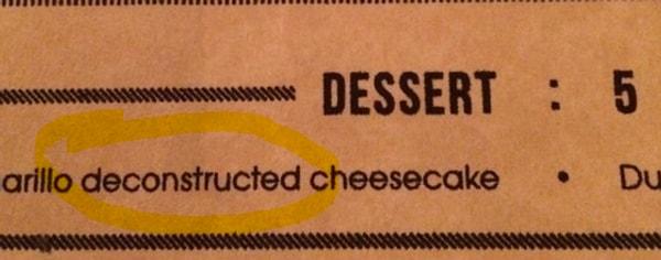 BONUS: Şekil verilmemiş dağınık cheesecake o.O