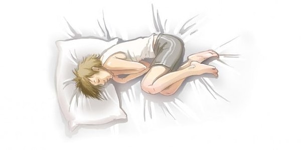 1. Если у вас болит спина или шея не спите, свернувшись калачиком