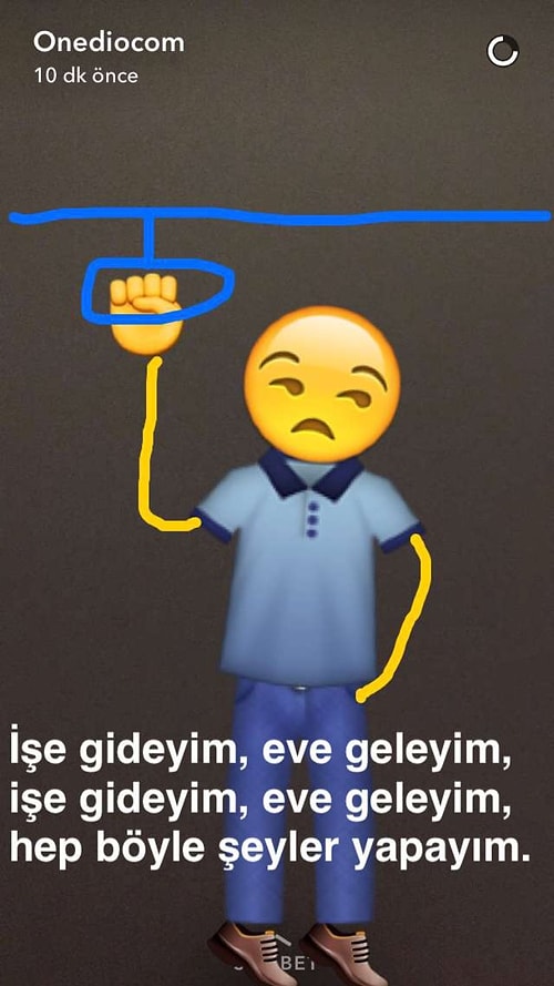 Onedio Çiziktirme Kuşağı Tam Gaz: Bir Yumruk Emojisi Üstüne Çizilmiş 35 Yaratıcı Snap