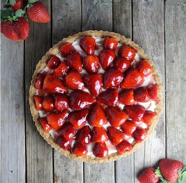 6. Клубничный пирог 🍓 с маскарпоне