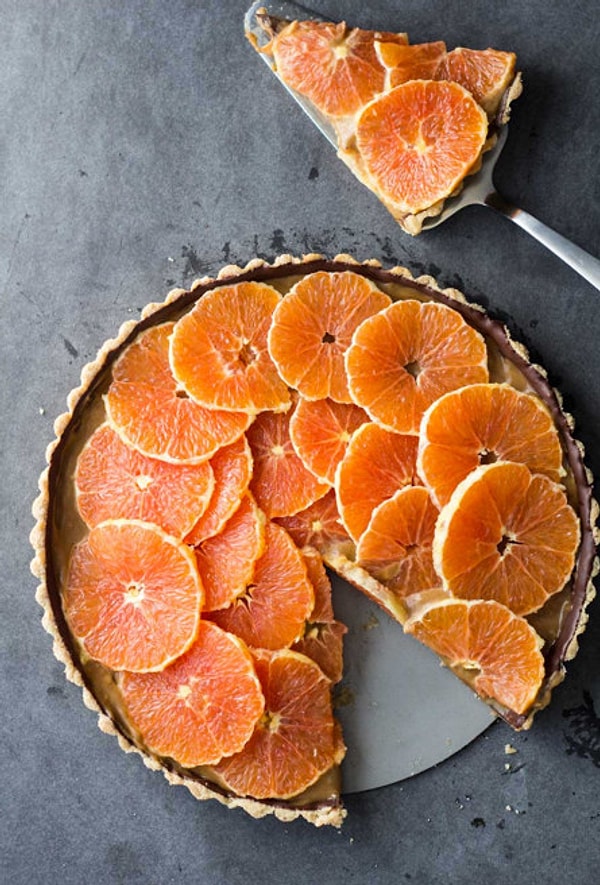 9. Шоколадный пирог 🍫 с миндалем и апельсинами