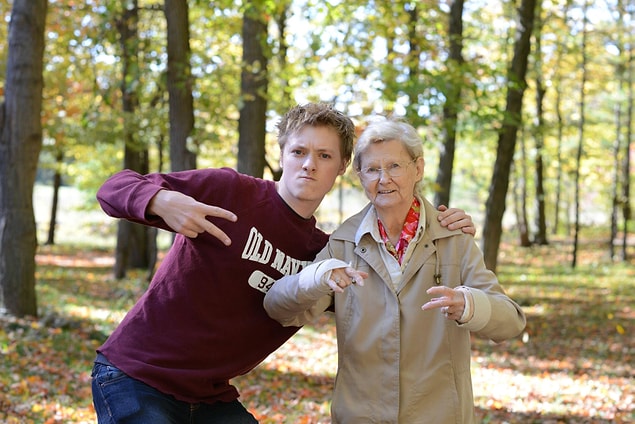 3. With his grandma