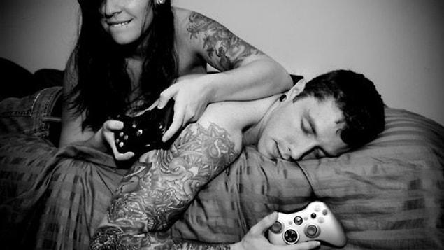 15. Gaming with his gf