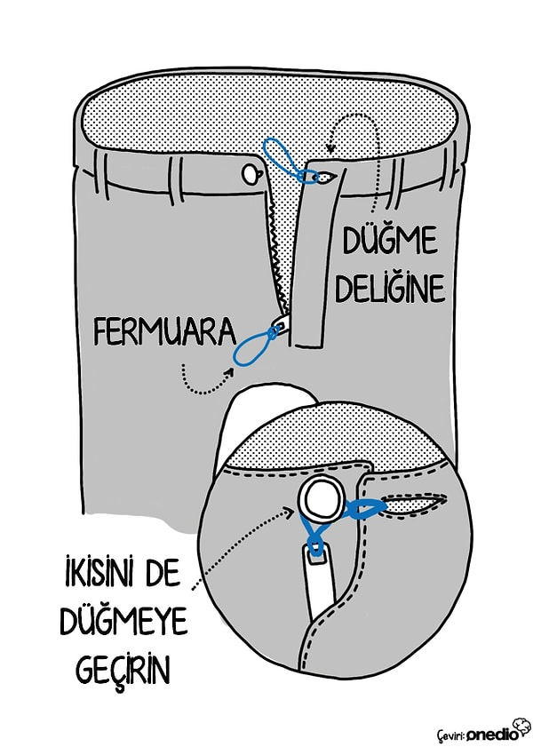 9. Hamileliğinizin ortasında giyebildiğiniz şeyleri saç tokası kullanarak son dönemlerde de giyebilirsiniz. 👖