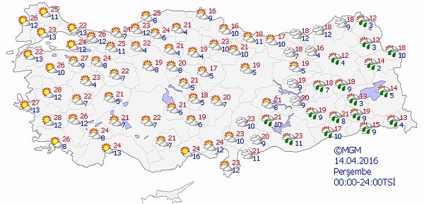 ÖNÜMÜZDEKİ 4 GÜN TÜRKİYE GENELİNDE HAVA