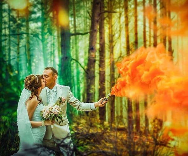 7. Особенно красиво такой "дым" смотрится в лесу и на природе.