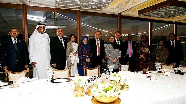 Erdoğan, İslâm İşbirliği Teşkilâtı Zirvesi'ne katılan devlet başkanları onuruna Savarona’da akşam yemeği verdi