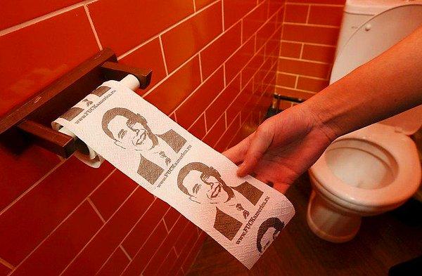 Üzerinde Obama yer alan tuvalet kağıdı