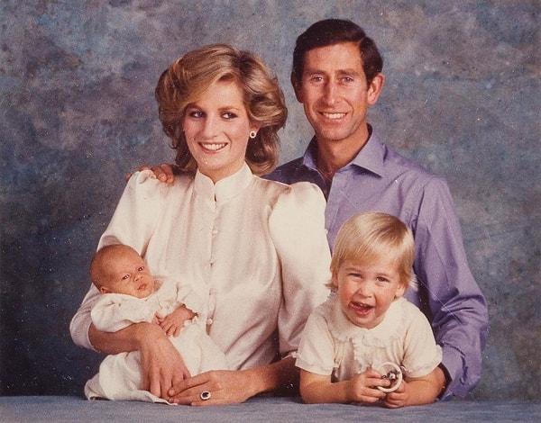 12. Prens Charles, Prenses Diana ve çocukları, 1984.