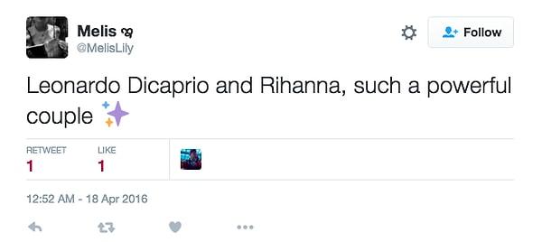 "Leonardo DiCaprio ve Rihanna ne güçlü bir çift ✨"