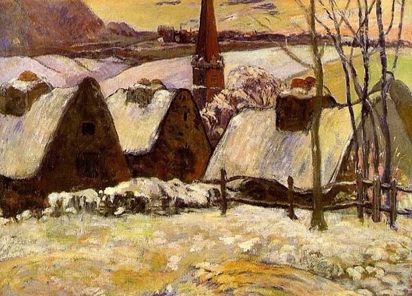 1. "Kar Altında Breton Köyü", Paul Gauguin, 1894