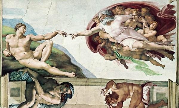 3. "Adem'in Yaratılışı", Michelangelo, 1511