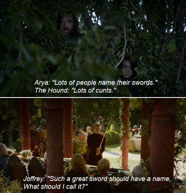 12. And it seems like The Hound had someone on his mind already, before he said these nice words...