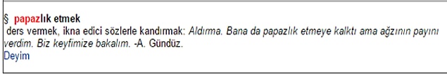 Papaz, sizin için kandıran mı demek?