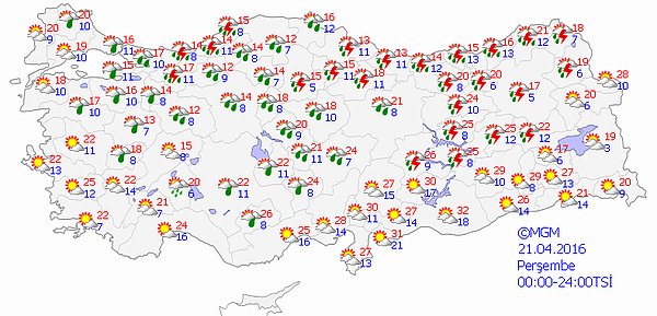 ÖNÜMÜZDEKİ 4 GÜN TÜRKİYE GENELİNDE HAVA