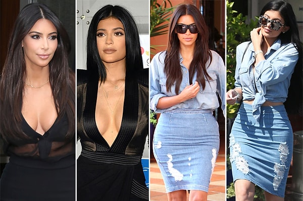 4. Пресса, кстати, уже давно обратила внимание на маниакальную страсть Кайли копировать свою сестренку Ким Кардашьян.