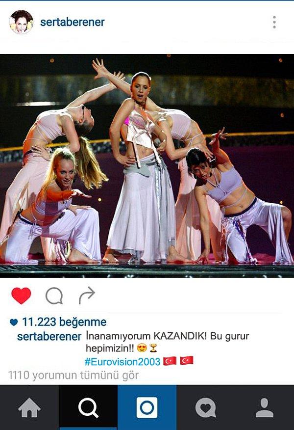 2. O yıllarda Instagram olsaydı Sertab Erener'in böyle bir paylaşım yapması kaçınılmazdı.