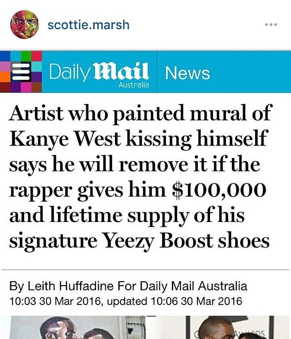 Aslında tamamen Kanye'nin üzerine oynayan bir teklif. Daily Mail gazetesine manşet bile oluyor.