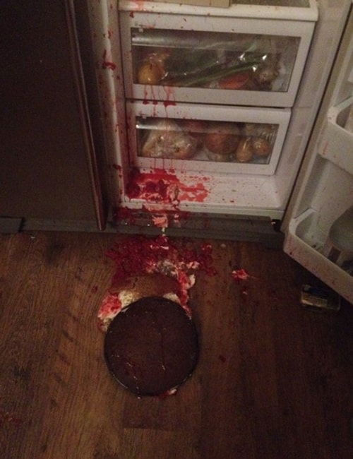 Muhteşem bir cheesecake için saatler harcamak ve yere düşürmek... İçimiz resmen kan ağladı...