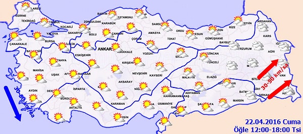 BÖLGELERİMİZDE HAVA