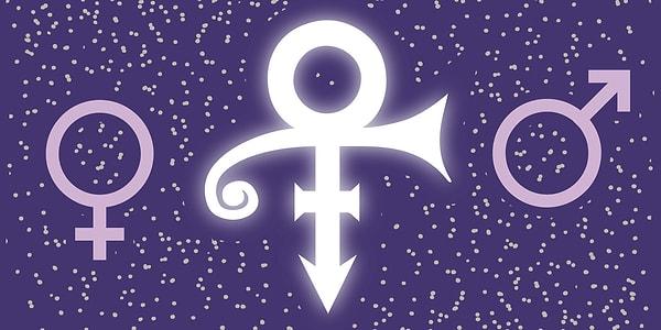 14. 1982 tarihli albümü 1999'un kapağında kullandığı meşhur aşk sembolü kadın ve erkeği simgeliyor.