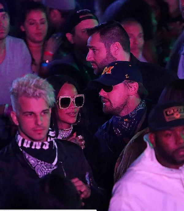 Rihanna, Coachella Festivali'nde Leonardo DiCaprio ile eğlenirken görüntülendi.