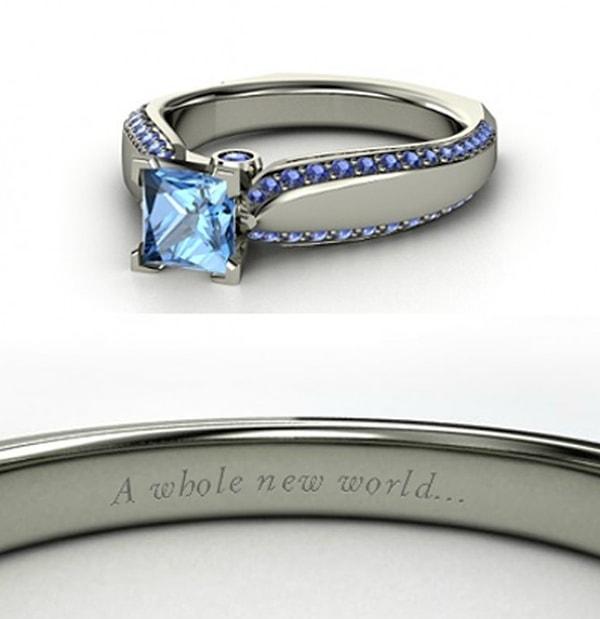 12. Yasemin'in bu yüzüğü, Alaaddin'in sihirli lambasından çıkmış kadar güzel!