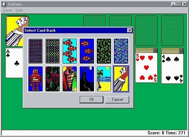 5. The hard times you had when you tried to decide which card back to choose.