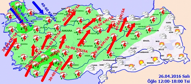 Meteoroloji Uyardı: Kuvvetli Yağış ve Fırtınaya Dikkat!