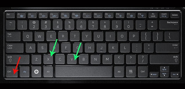 2. Ctrl + X ve V ---> Kes ya da yapıştır.