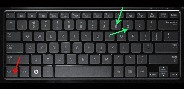 9. Ctrl + 9 ve 0 ---> İşaretli satır ya da sütunları gizle.