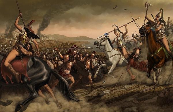 5. Truva savaşında da Ares, Truvalıların yanında yer almıştır. Bu diğer Yunan Tanrılarını en çok kızdıran olayların arasındadır.