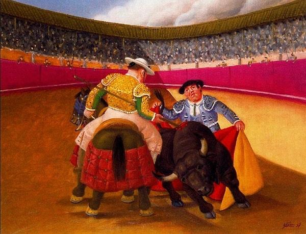 9. Botero, iki yıl boyunca bir matador okulunda okumuş. Tecrübelerini tuvaline yansıtmayı da unutmamış.