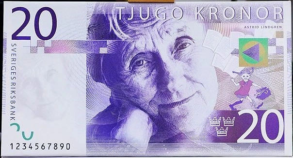 İkincilik ödülünü kazanan 20 İsveç Kronu
